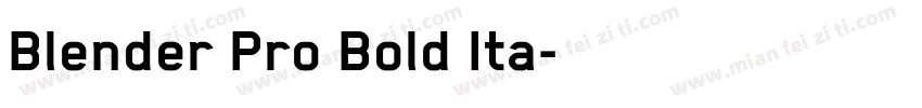 Blender Pro Bold Ita字体转换